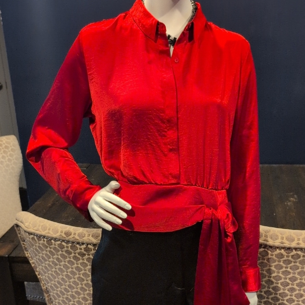 Express Bold Scarlet Blouse